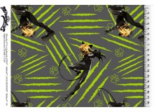 Jersey - Miraculous Ladybug Cat Noir schwarz lime 